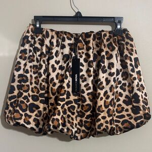 Fashion Nova Animal Print Bubble Skirt
